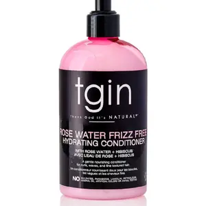 tgin Rose Water Frizz-Free Hydrating Conditioner 13 oz for Curly, Coily, and Wavy Hair
