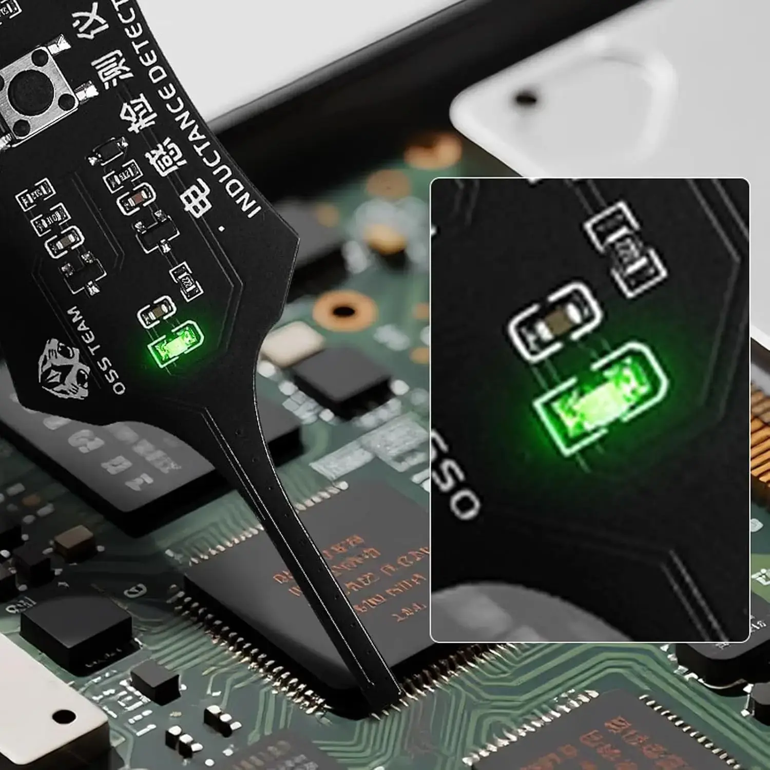 fathersdaygift Type-C Inductance Tester Motherboard Coil Tester Electronic Circuit Board Inductor Detector for Phone Motherboard Component Repair Electromagnetic Induction Quick Fault Check Tool