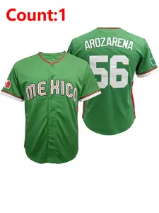 2026 New Mexico #56 Gold Retro Baseball Jersey, Embroidery Jersey, Embroidered Short Sleeve Top, Casual Loose-Fit, Athletic Activewear, All Seasons Fashion