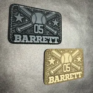 Baseball name Velcro bag patch 3x2