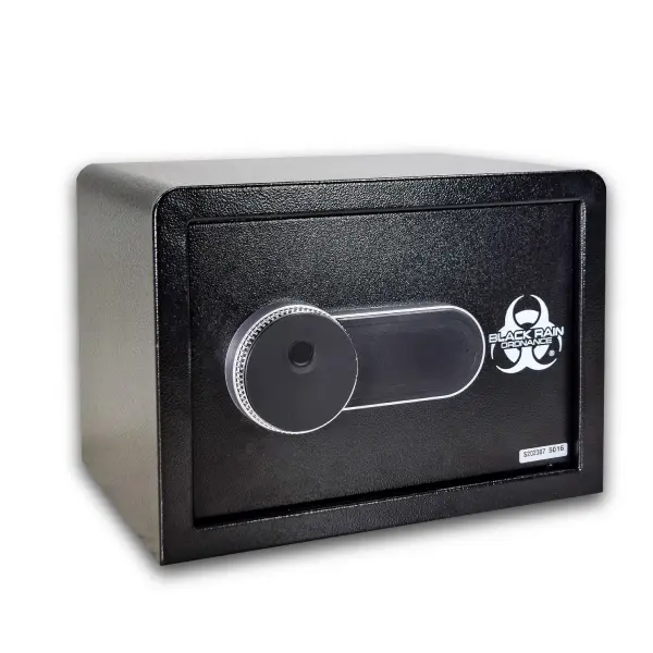 BRO Smart Home Security Safe Box - Office Stationery Safe for Closet, Drawers, Bedside, with Programmable Lock, Dual Key & Fingerprint Entry, Tracked Access Points, Secure Design, Biometric Safe Box