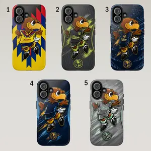 Club América 'Agui' Mascot Phone Case Collection for iPhone & Samsung Galaxy - Choose from 5 Liga MX Team Color Designs Featuring the Iconic Eagle Mascot & Team Crest - Protective Cover for Mexican Soccer Fans