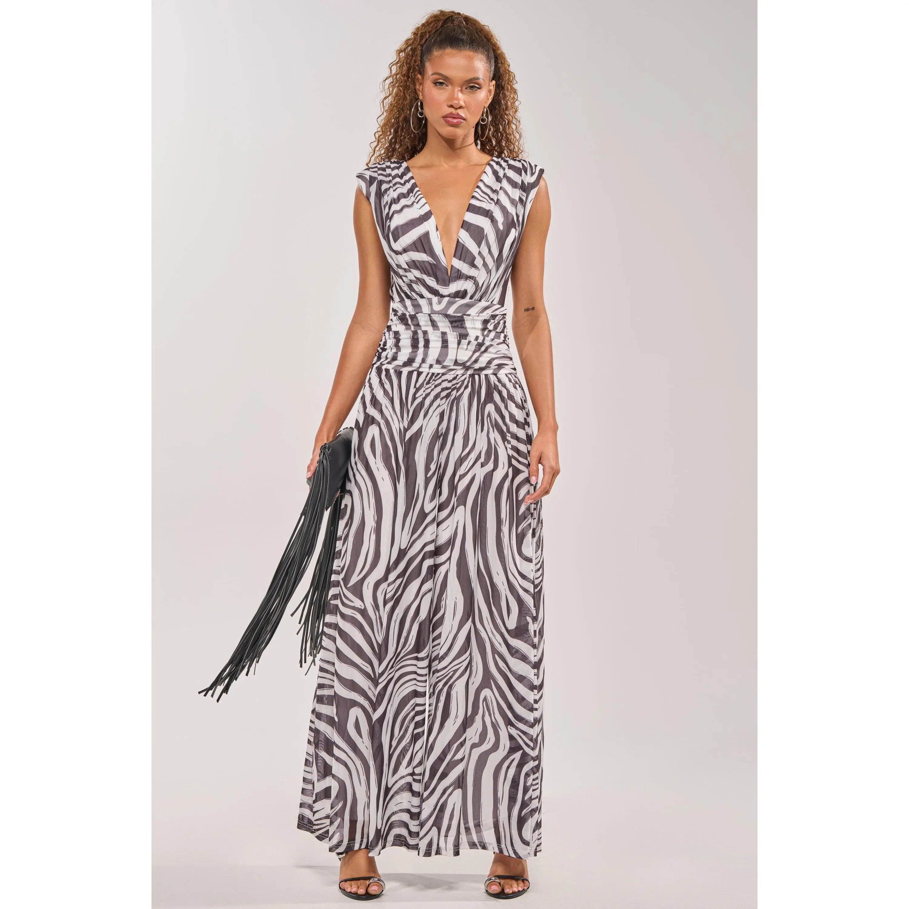 JUNGLE FEVER ZEBRA PRINT JUMPSUIT