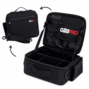 Mini Mobile Station backpack – Professional All-in-One Mobile Workstation with – Hair Stylist Travel Case for Tools, Water-Resistant Barber Briefcase (Black)