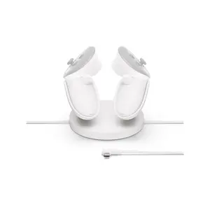 Meta Quest Compact Charging Dock — Works with Meta Quest 3/3S — Extended Headset Charging Cable  — Wireless Charging for Touch Plus Controllers