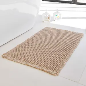 Waffle Bath Mat Super Absorbent Non-Slip Machine Washable 20x31in Microfiber Rug with TPR Backing for Kitchen Bathroom Entryway Safe Pattern Rug-Superfine Fiber Flocking Material Soft Plush Interlocking Foam fathersdaygiftideas
