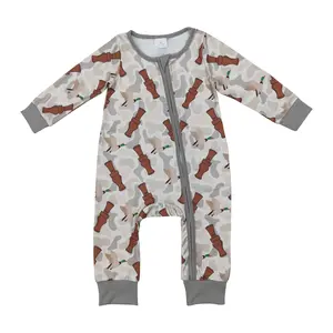 Baby Infant Clothing Sets Hunting Duck Zipper Sleeper Romper Premium Soft Sleepwear Camouflage Sleepwear