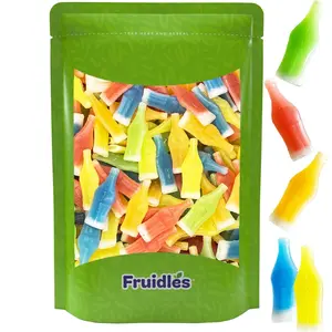 Fruidles Original Wax Bottles Candy Drinks Liquid Filled Mini Drinks Party Favorite Treats Half Pound Assorted Colors Snack Bonbon Sweet