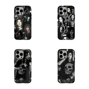 B.i.l.l Ka.ul.itz I.co.nic Collage Phone Case - Edgy Pop Rock Star Tribute Protective Cover,for iPhone 17/16/15/14/13/12/11 ProMax Plus for Samsung phones,an excellent gift for friend or fans.