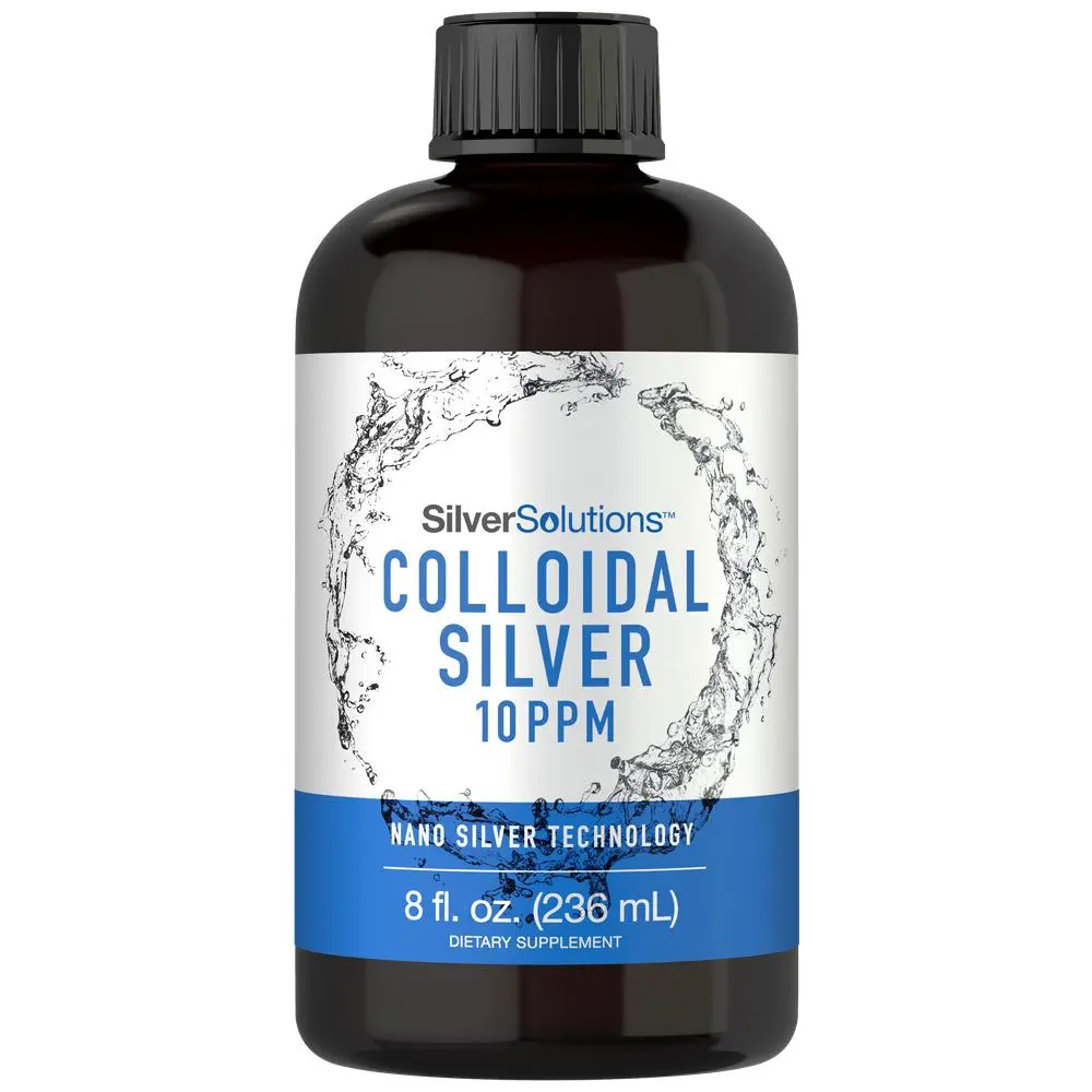 Carlyle Colloidal Silver | 10 PPM | 8 oz (236 mL) | Nano Silver Technology Solutions | Vegetarian, Non-GMO, & Gluten Free Supplement