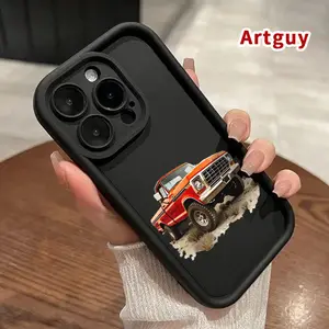 Phone Case for iPhone 17 Pro Max 16 Plus 15 14 13 12 11 Air E Vintage Ford Truck Anti-Scratch Shockproof TPU Bumper Drop-proof Cover