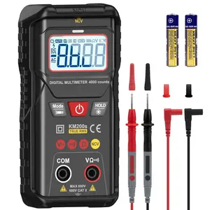 KM200s  Digital Multimeter True RMS, 4000 Counts, Auto Ranging Voltmeter, NCV Non-Contact  Detector, Measure  , Resistance, Diode, Continuity