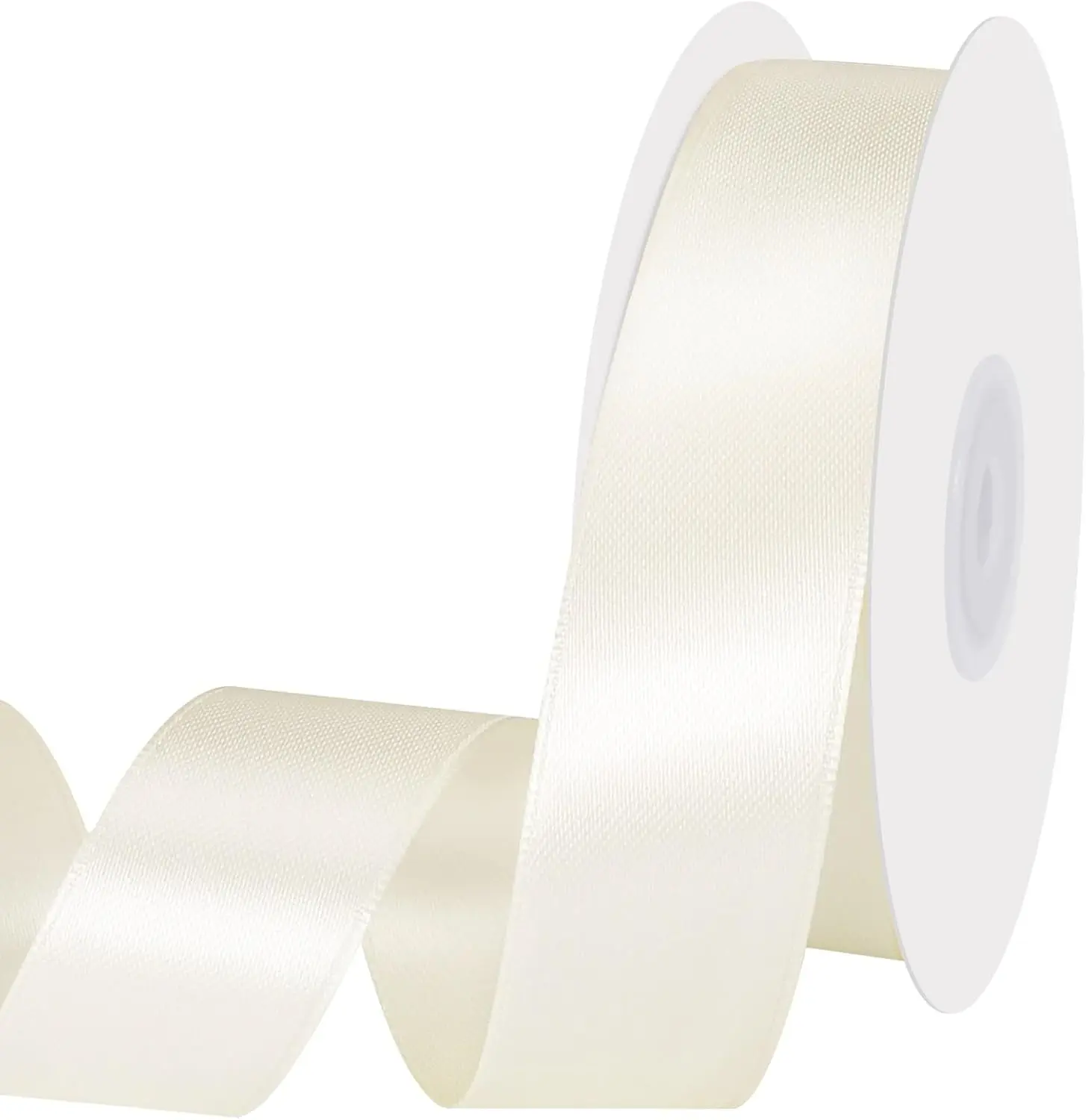 Ivory Ribbon 1 Inch 30 Yards Cream Satin Ribbon for Wedding Decor Crafts Bridal Shower Gift Wrapping Hair Bows Wedding Event Decorations (Double Faced)