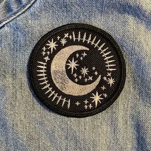 Celestial Embroidery Patch - Delicate Iron-On, Sew-On, Hook Backing Sewing Supply
