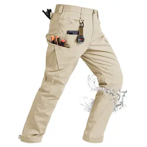 YSENTO Men's Tactical Multi-Pocket Work Pants Waterproof Outdoor Relaxed Fit Breathable Trousers with 10 Pockets
