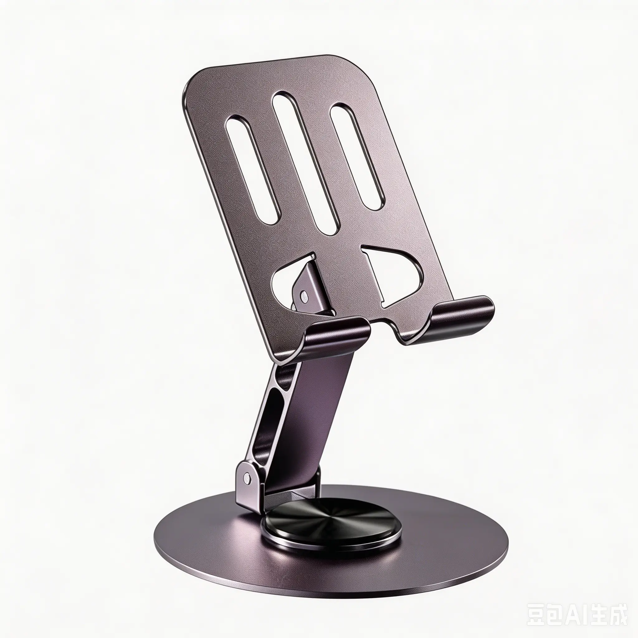 360° Rotating Folding Mobile Phone Stand - Space-Saving Desk Accessory with 360° Angle Control, Rubber Grips, Protective Padding (Color: Va) | Phone Accessories for WFH Users, iPhone/iPad, Thick-Case Devices, Facetime & Zoom Calls, Kitchen Recipe Reading