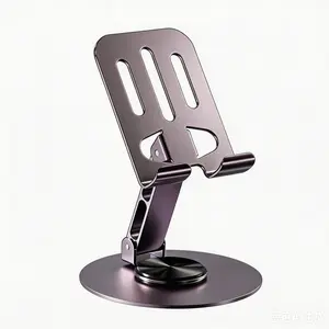 Foldable Phone Stand for Desk, 360° Rotating Adjustable Tablet Holder for iPad & iPhone Mount Cellphone Folding Smartphone thick case Cheap Affordable