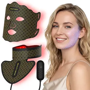 [dealsforyoudays] SINORIKO 7-Color LED Facial & Neck Mask Red Light Therapy Mask for Skin Rejuvenation Acne Control Firming Anti-Aging at Home Beauty Mask