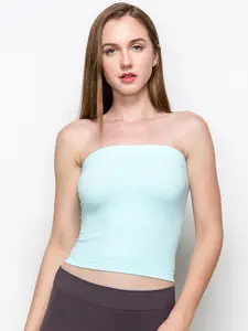 Kurve Seamless Medium Length Bandeau Tube Top, Made in USA, Lightweight, Stretchy