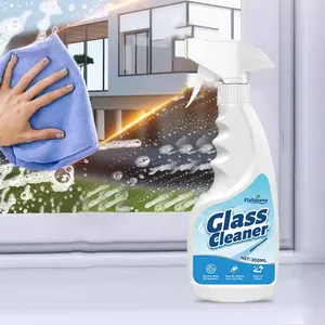 1pcs Glass Cleaner Spray 300ml Streak-Free Glass Cleaning Solution for Windows Mirrors Shower Doors Car Windshields Removes Stains Water Marks Dirt Grease for Home Auto Use