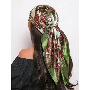 Women's Paisley Print Square Scarf, Boho Style Hair Scarf, Fashionable Hair Accessories for Women & Girls, Casual Versatile Scarf for Daily Wear