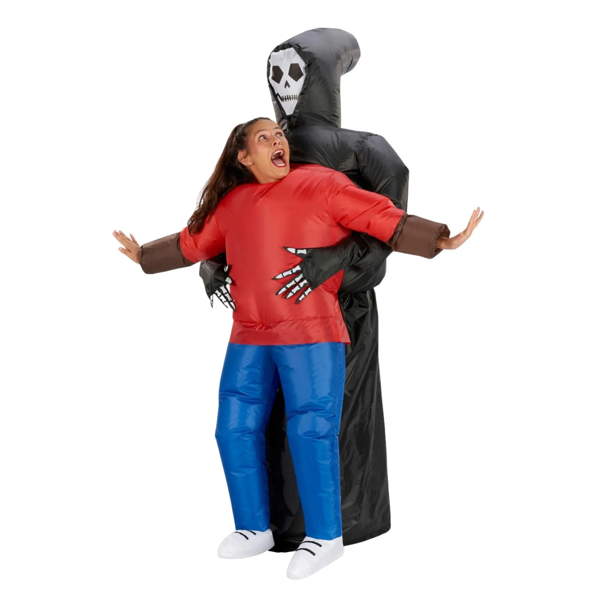 Inflatable Grim Reaper Adult Costume, Scary, Clothes, Halloween, Cosplay