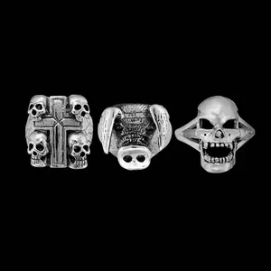 Small Set - ALL THREE Eddie Munson Ring Collection, G&S Rings, small set, smaller sizes