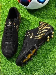 1 Pair Unisex Football Pitch Shoes Long & Short Studs Anti-Slip Outsole Speed Stability Comfort Wrap For Match And Practical Training