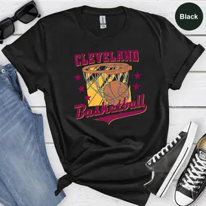 Cleveland Cavalier Vintage T-Shirt Hoodie Sweatshirt Basketball Fan Gift Tee