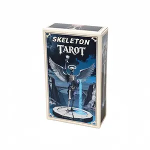 Skull Tarot Cards Set, Portable Divination Deck for Fate Prediction & Spiritual Guidance, Ideal Gift for Ages 14+