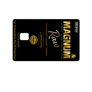 Trojan "Magnum RAW" Credit Debit EBT Chip Card Vinyl High Gloss Cover Sticker Decorative Waterproof Stain Resistant