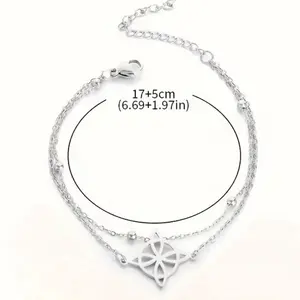 Adjustable Stainless Steel Cuff Bracelet For Men And Women Featuring A New Fashionable Wiccan Witch Knot Design 17+5cm Irish Jewelry Piece As A Protective Talisman Or Gift For Halloween