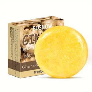【Ten pack is cheaper】BOSNOW Ginger Resh Plant Shampoo Bar - Natural Hair Care Solution with Ginger Resh Plants for Gentle Cleansing & Plant-Based Shampoo Option
