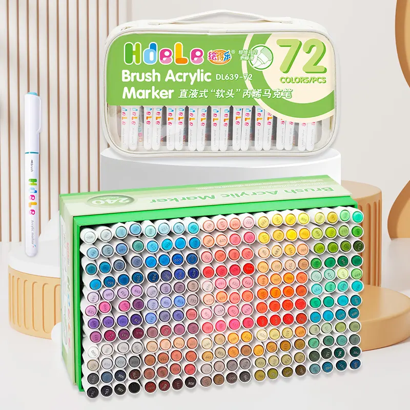 Guangna 72 Color Marker Set, Vibrant Colors for Artistic Creation, Perfect for Detailing & Shading, Ideal Gift for All Occasions