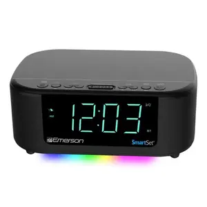 Emerson Smartset Dual Alarm AM/FM Bluetooth Clock Radio