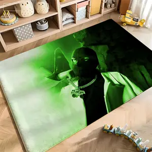 Singer Y-Yeat Lyfestyle Floor Mat Soft Flannel Doormat Non-Slip Absorbent Floor Rug for Kitchen Bathroom Doorway Entrance Living Room Home Decor Modern Stylish Mat Multiple Sizes Available