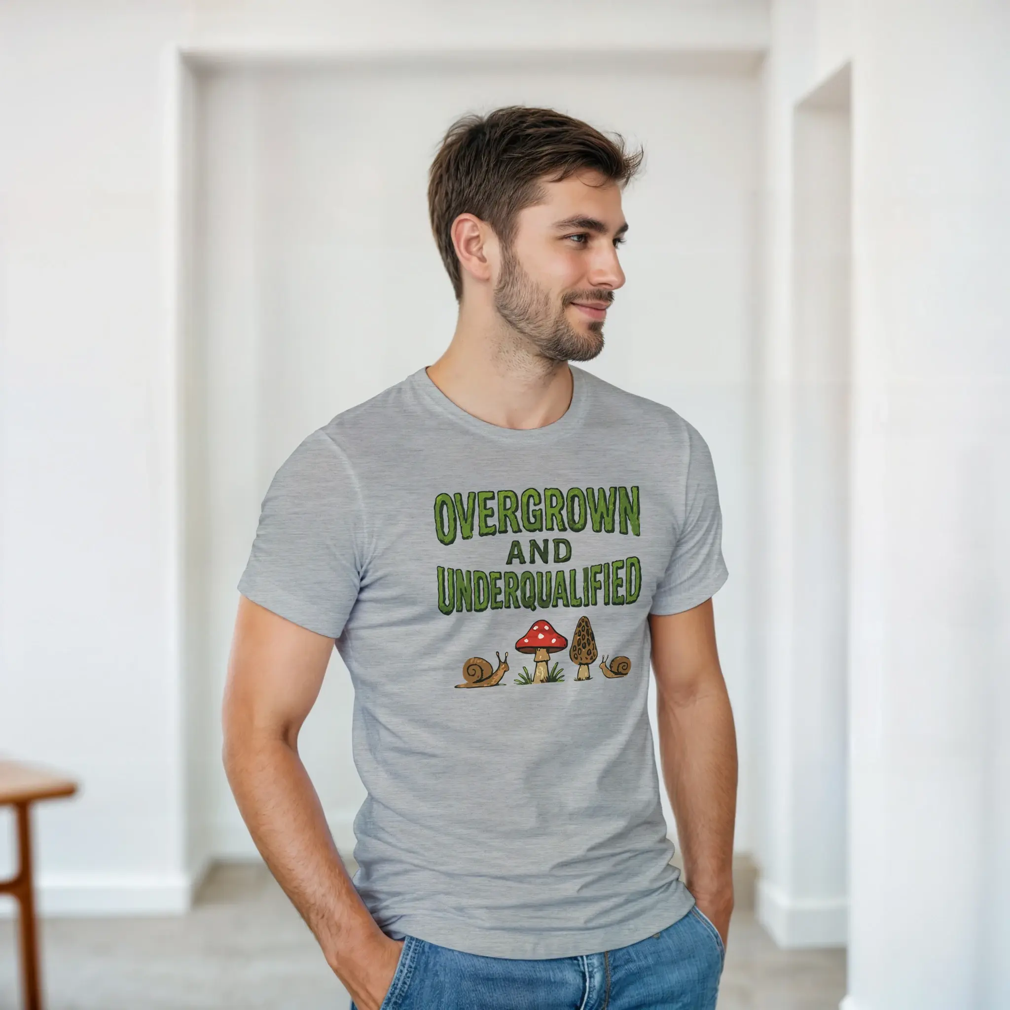 Overgrown and Underqualified - Heavyweight Unisex Crewneck T-shirt | Gildan® 5000
