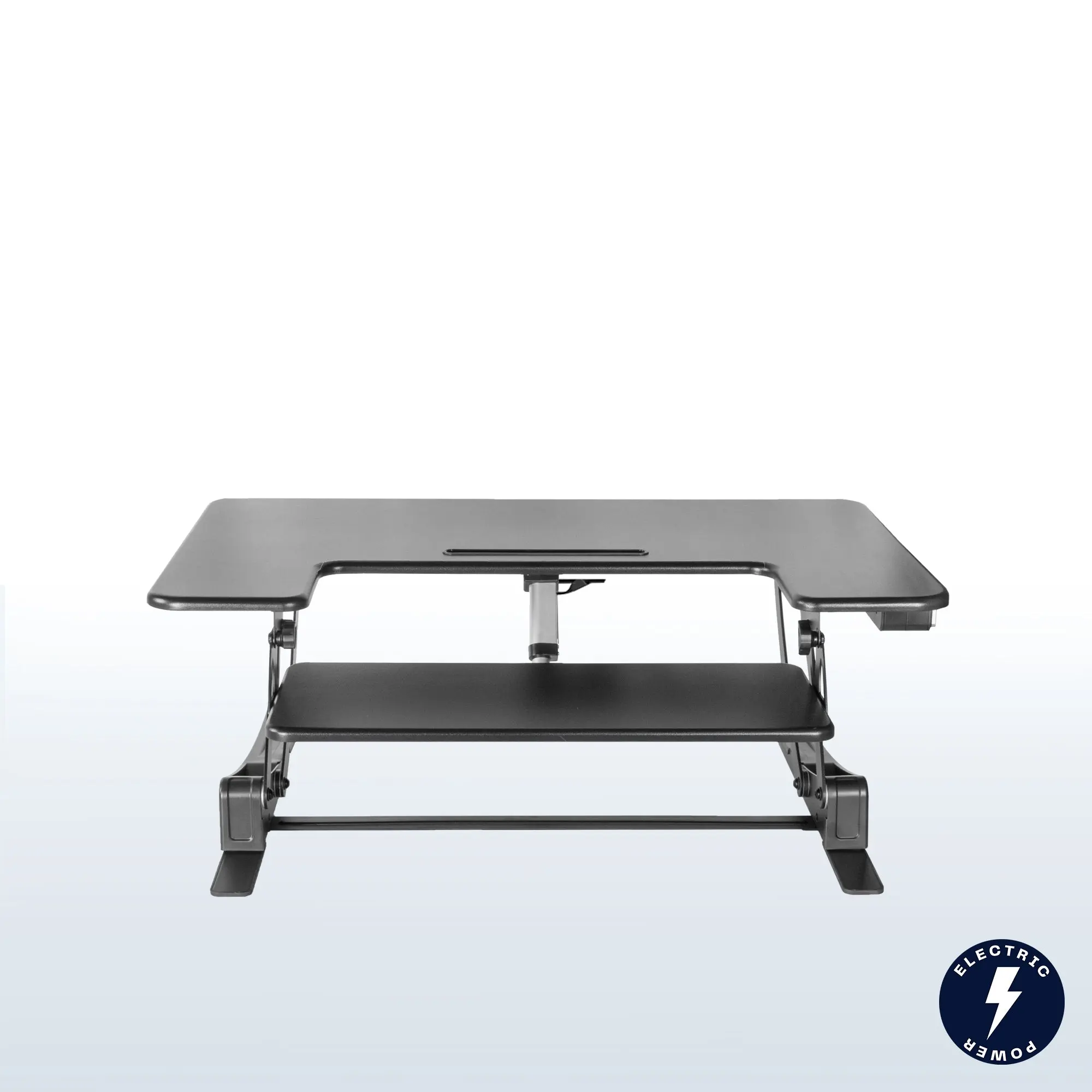 36 in Adjustable Rectangular Electric Standing Desk Converter, 36" Converter Desk Extender for Computers & Office Equipment, Height Adjustable Desk