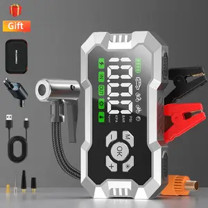 15000mAh Ultra-Safe Jump Starter – Starts all 12V battery vehicles.Features 150 PSI air compressor, 45W fast charging, tire pressure check, and LED light.Includes jumper cables, air hose, storage bag, and 4-in-1 charging cable  kit car  jumpstart emergenc