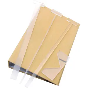 KIBEH 4 Pack Book Cover Guide, Transparent  Book Binding Kits, Bookbinding Cover Tool for Album, Journal, Planner, Making Book Covers