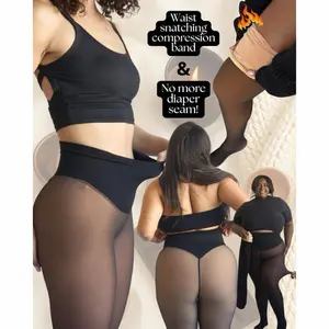NEW COMPRESSION BAND & ONE SEAM OPTION! THE ORIGINAL MAGIC FLEECE LINED LEGGINGS - XXS TO 3XL - 4 SHADES - CLOSED FOOT - Fleece Tights Available in Plus Size and Light to Brown Fur