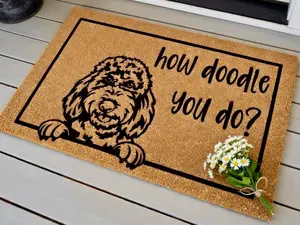 How Doodle You Do Doormat, Goldendoodle, Labradoodle, Dog Gift, Dog Decor, Dog Rug Welcome Mat, Dog Saying, Dog Lover Gift, Doodle Gifts