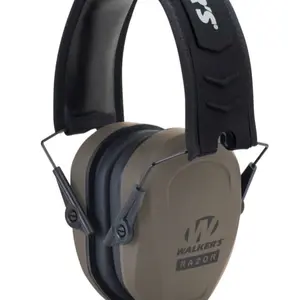 WALKER’S Razor Ultra-Slim Compact Fold Over-the-Head Passive Ear Muff - 27 dB NRR, Sound-Block, Flat Dark Earth/Black Polymer (GWPRSMPASFDE)