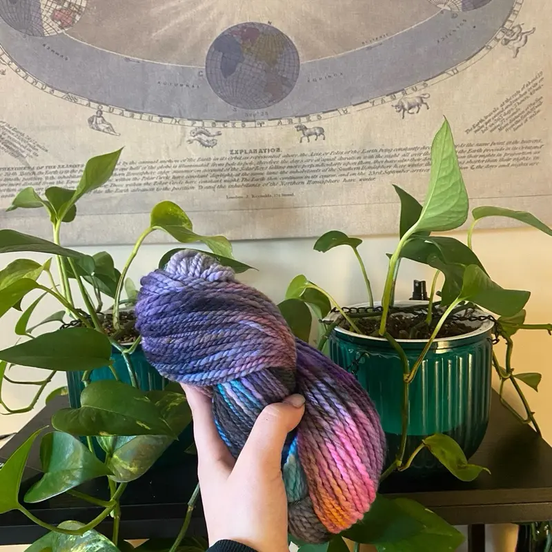 Moody Hues Merino Yarn 109g Soft & Vibrant Handspun for Knitting & Crochet Projects