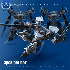 3-Pack 1/60 Scale Sci-Fi Mecha Assembly Model, Highly Movable Robot, 3mm Universal Interface, DIY Multi Jointed Collectible Action Figure Set, Articulated Figurines, Gift Idea