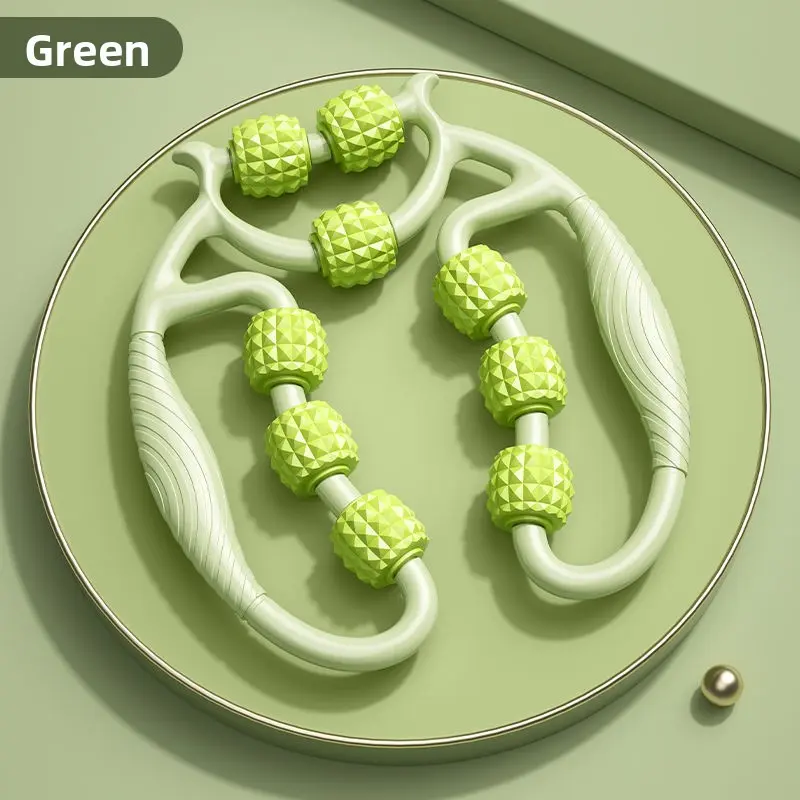 Nine-wheel circular leg clamp, thigh muscle relaxer, Leg stretching and relaxation device, beautiful leg yoga roller clip lady