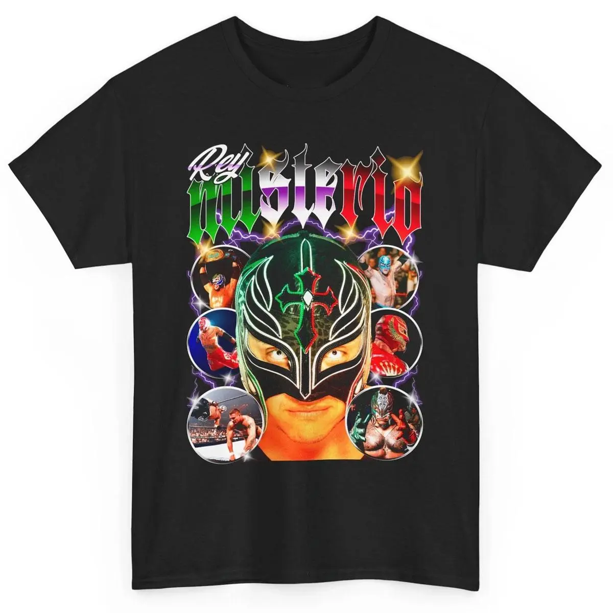 Rey Mysterio Graphic Tee Vintage 90s Bootleg Style Wrestling Streetwear Shirt Unisex