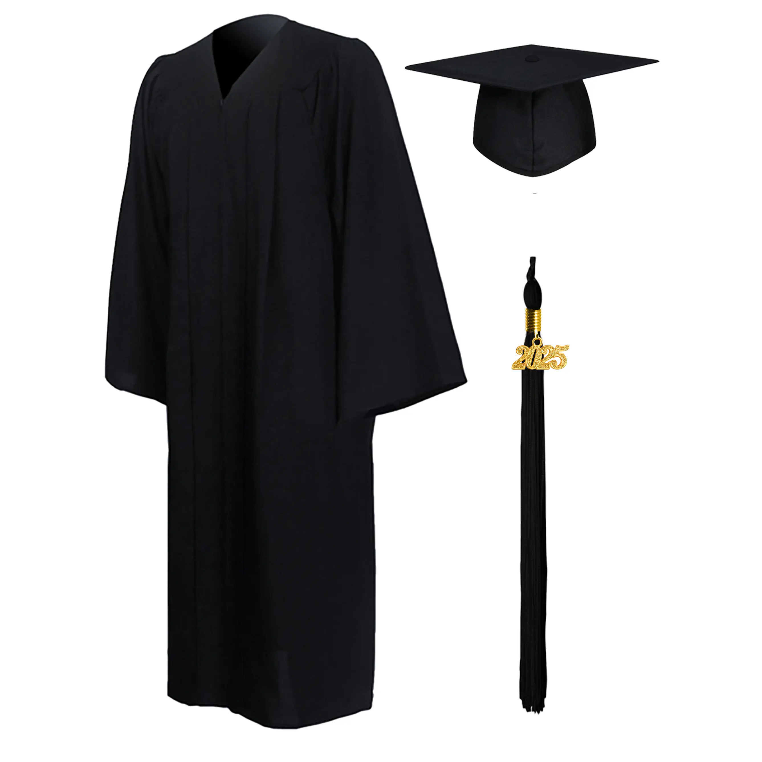 GRADUATIONMALL Graduation Gown Set Class of 2026 Premium Matte Bachelor Cap & Gown with Tassel High School & College Ceremony Essentials Multiple Colors Menswear Loose Robe Costumes