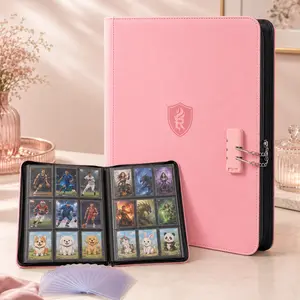 9 Pocket Toploader Binder with Lock– Holds 288 Top Loaders – Premium Zipped Double-Sided Card Album for Trading, MTG, Sports Cards