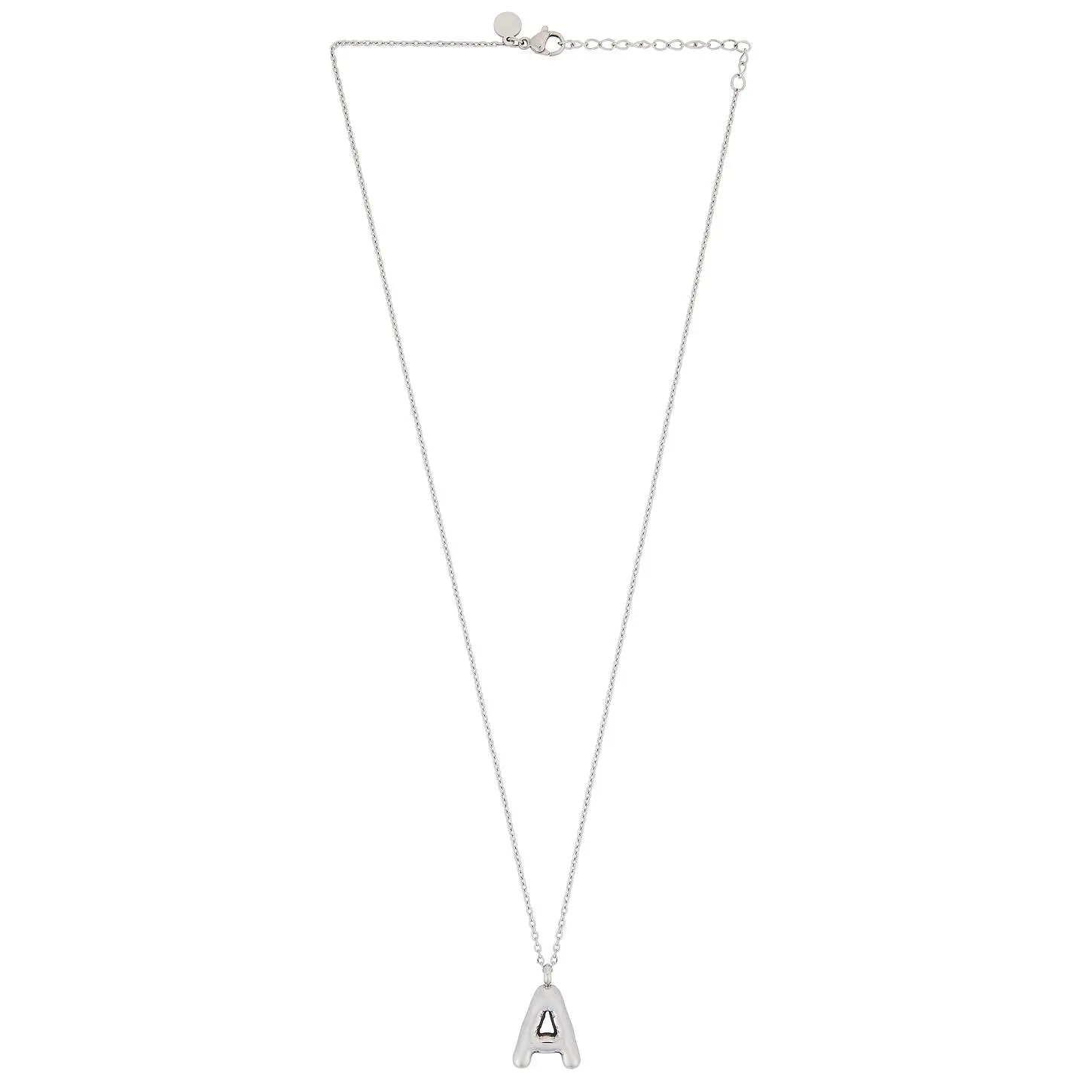 petit moments Bubble Initial Necklace in Silver